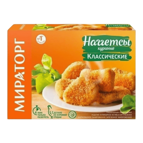 Фото Наггетсы куриные Классические 250гр МИРАТОРГ 