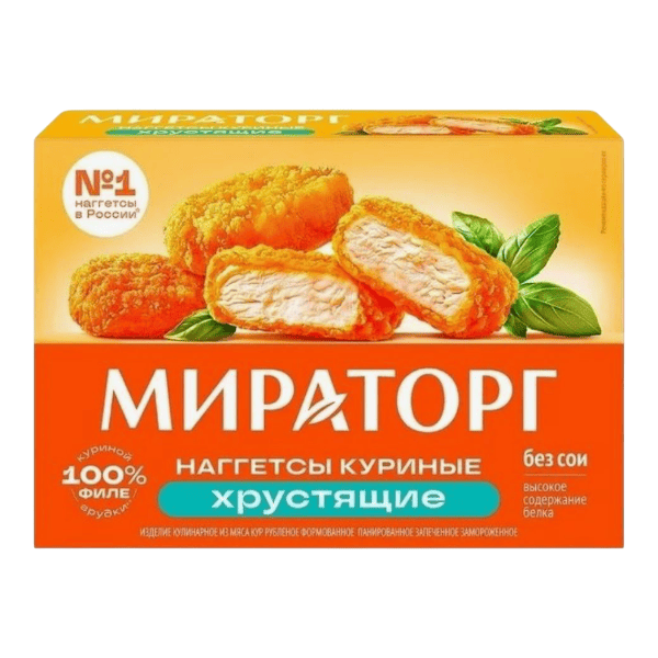 Фото Наггетсы куриные хрустящие 250гр  МИРАТОРГ 