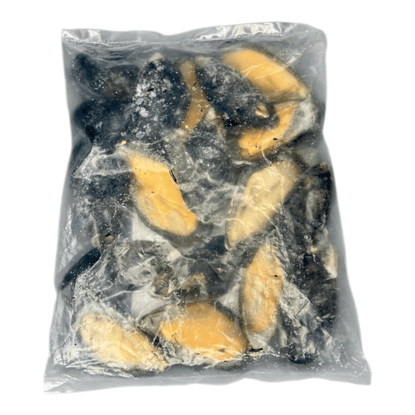 Фото Мидии 1/2 бланш. (30-40шт/кг) (фас.0,46кг) (Китай)