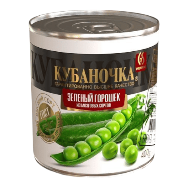 Фото Горошек зеленый Кубаночка 400 гр ГОСТ