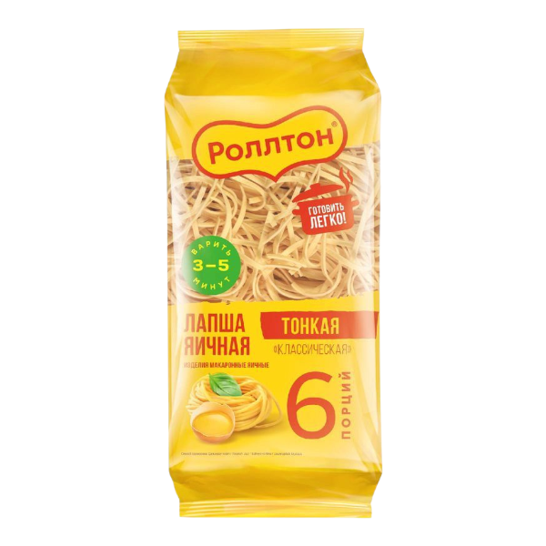 Фото Лапша яичная Роллтон классическая 400гр