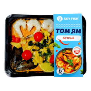 Фото Суп Том Ям острый (лоток 0.370кг) (SKY-FISH)