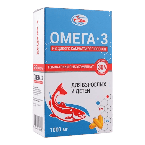 Фото Омега-3 БАД из дикого камчатского лосося, 1000мг блистер./42капсулы 