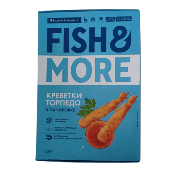 Фото Креветка очищ. в панировке с хвост б\пищ 21\25 (фас. 0,5 кг) торпедо (Вьетнам) 